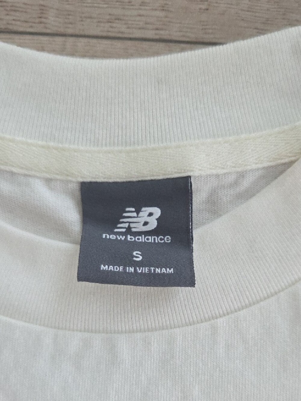 New Balance White Tee with Navy Baseball Graphic - Picture 2 of 3